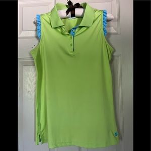 Birdies & Bows Ruffle Sleeve Golf Polo